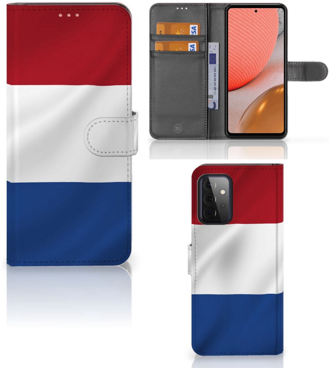 Samsung Galaxy A72 Bookstyle Case Nederlandse Vlag