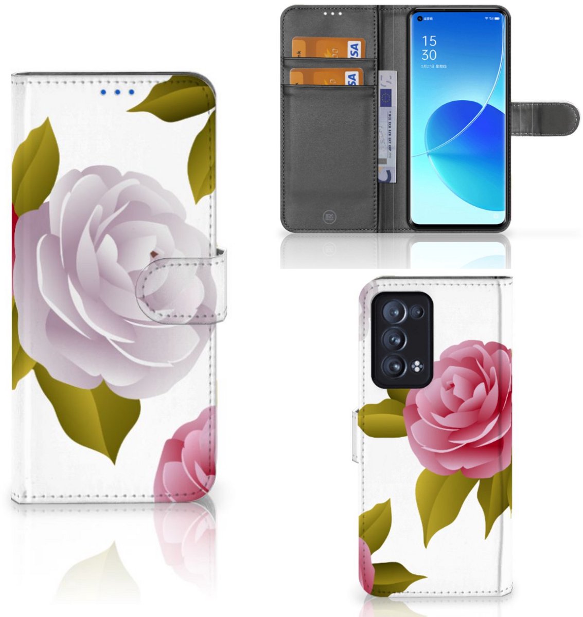 OPPO Reno 6 Pro Plus 5G Hoesje Roses