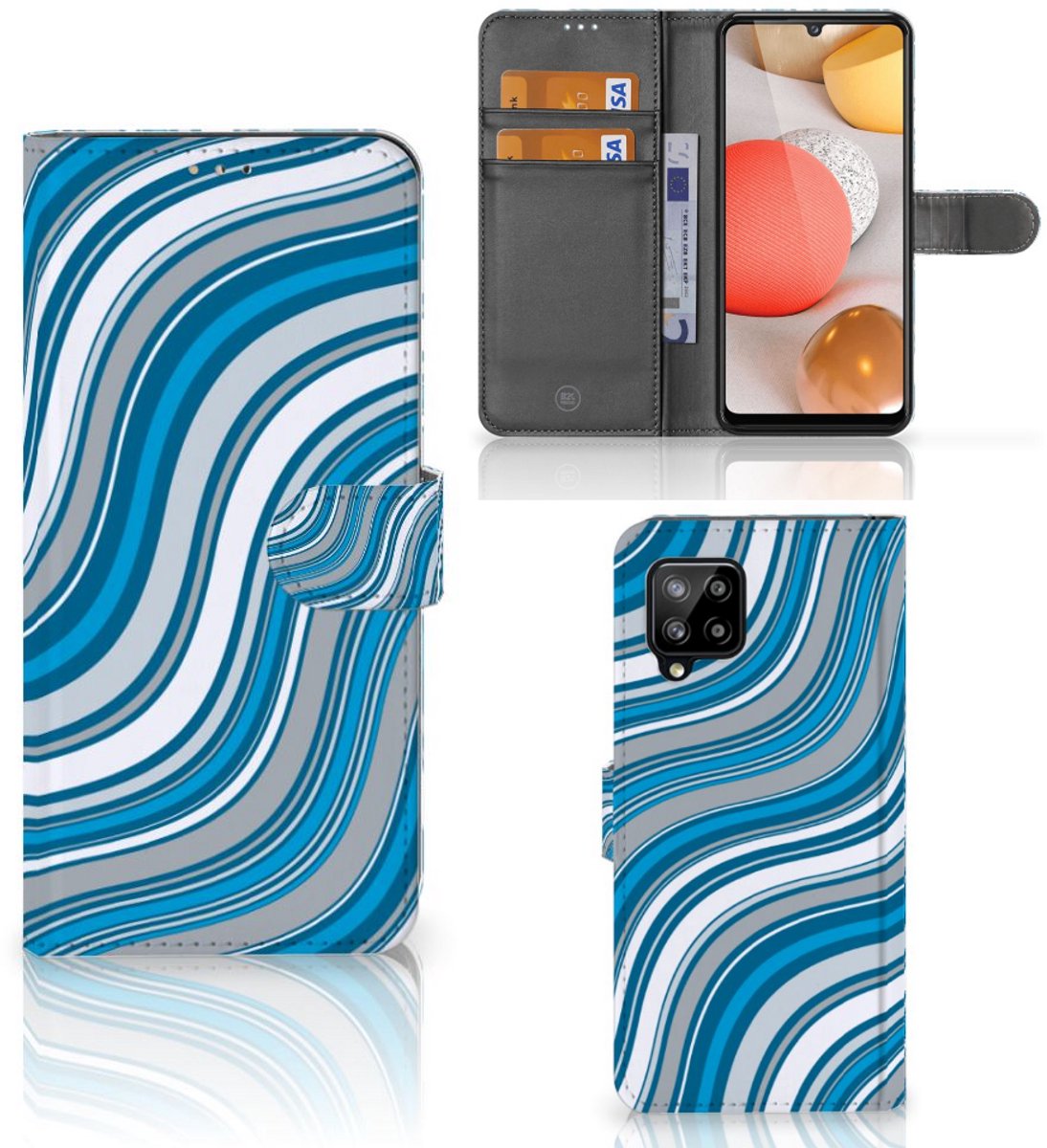 Samsung Galaxy A42 5G Telefoon Hoesje Waves Blue
