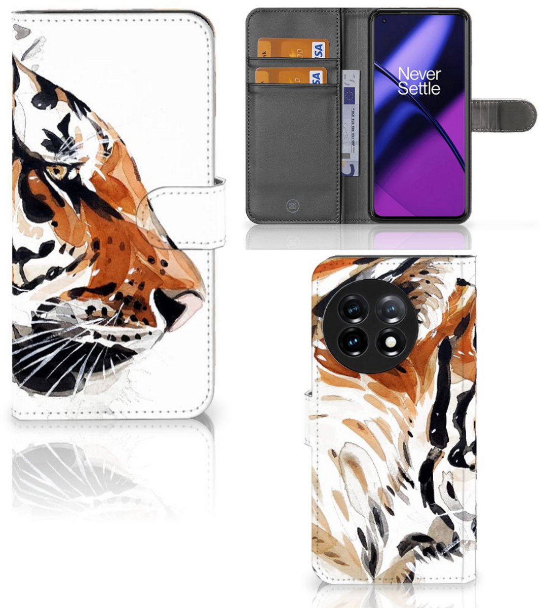 Hoesje OnePlus 11 Watercolor Tiger