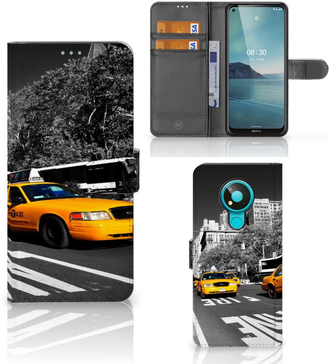 Nokia 3.4 Flip Cover New York Taxi