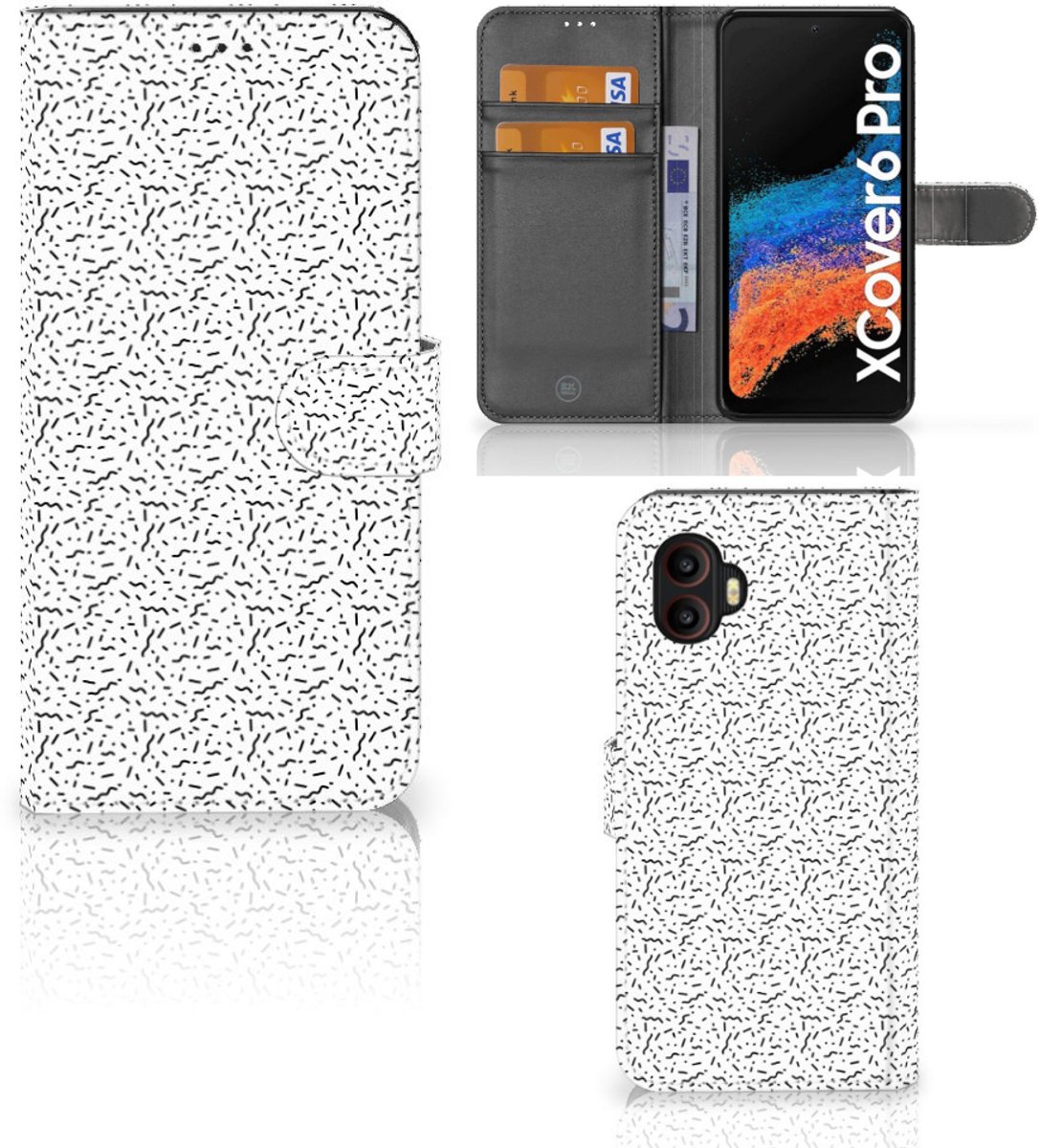 Samsung Galaxy Xcover 6 Pro Telefoon Hoesje Stripes Dots
