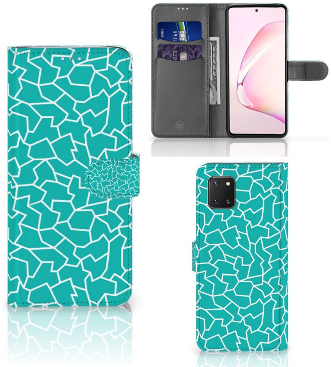 Samsung Note 10 Lite Hoesje Cracks Blue