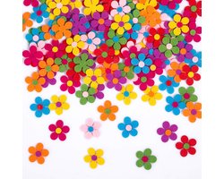 Cosensi - Vilt Bloemen - DIY Knutselset - 120 Stuks - Multicolor - Felt Flower Stickers - Creatieve Decoraties - Geschikt voor Kinderen