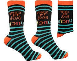 SHATCHI Socks Men's Simply The Best Uncle Novelty Socks For Men Designer Socks Father's Day Christmas Birthday Gift (1-Pack)