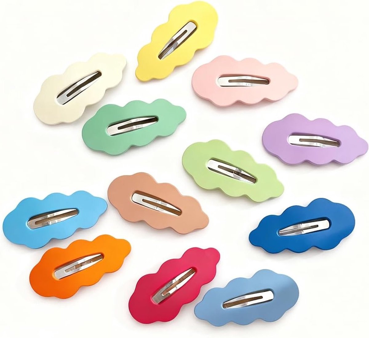 12 Stuks Kleine Wolvormige Haarclips voor Vrouwen, Mini Candy Kleur, Duck Bill Haaraccessoires voor Dikker en Dunner Haar