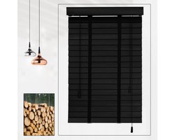 Blinds Wood,Blinds Venetian For Doors/Windows,Horizontal Blinds 50mm Slats,With Tape,Home Office Real Wood Blinds,Darkening/Breathable/Heat Insulating,W×H-125x220cm/49x87in