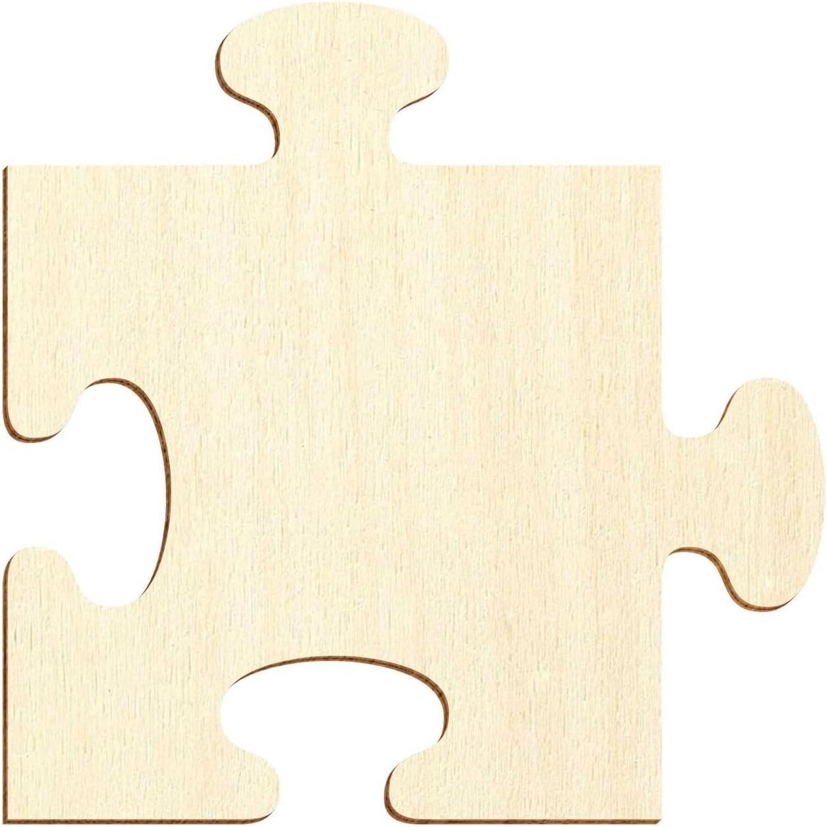 Houten Puzzelstukjes - Vierkante Houtstukjes - Decoratie Knutselen - Gelaserd Gladde Rand - 39 x 39 cm - Natuurlijk Hout