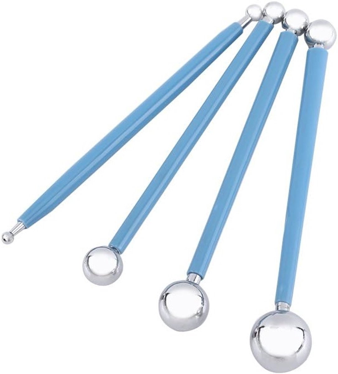 Set van 4 Keramische Dubbelzijdige Modelleringsgereedschappen voor Klei, Sculpturen en Accessoires