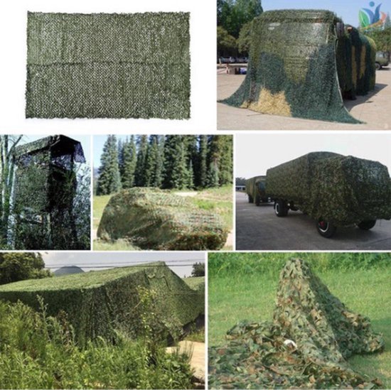Camouflagenet Groen 5x3 Meter – Net voor Outdoor, Tuin, Jacht & Schuilplekken — afbeelding 3