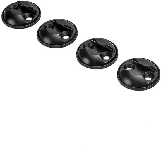 Ankerpunten Vliegtuigrails - Ronde L-tracks - Vastzetten Lading - Zonder Volle Rail - 45 mm Diameter - Zwart