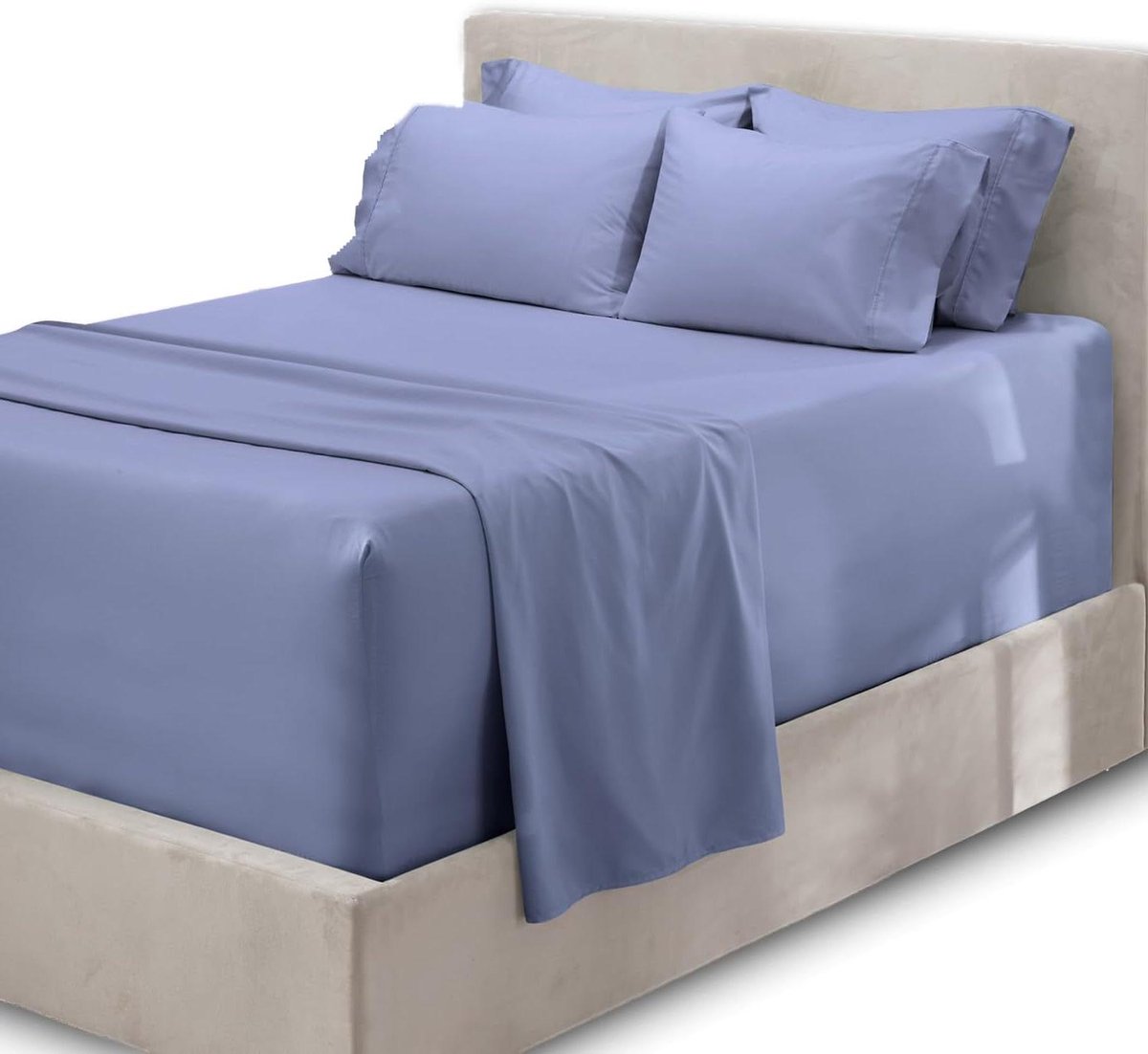 Hoeslakens Split King - Diepe lakens - Comfortabel slapen - Extra diepe omslag - 46-61 cm