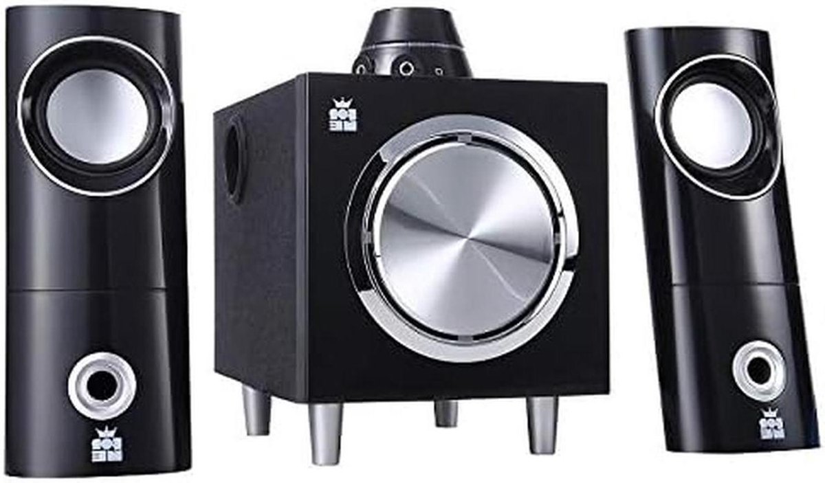 PC Luidspreker Subwoofer - Multimedia Boxen - Muziek Luisteren - Digitale Basverbetering - 18W Vermogen - Zwart