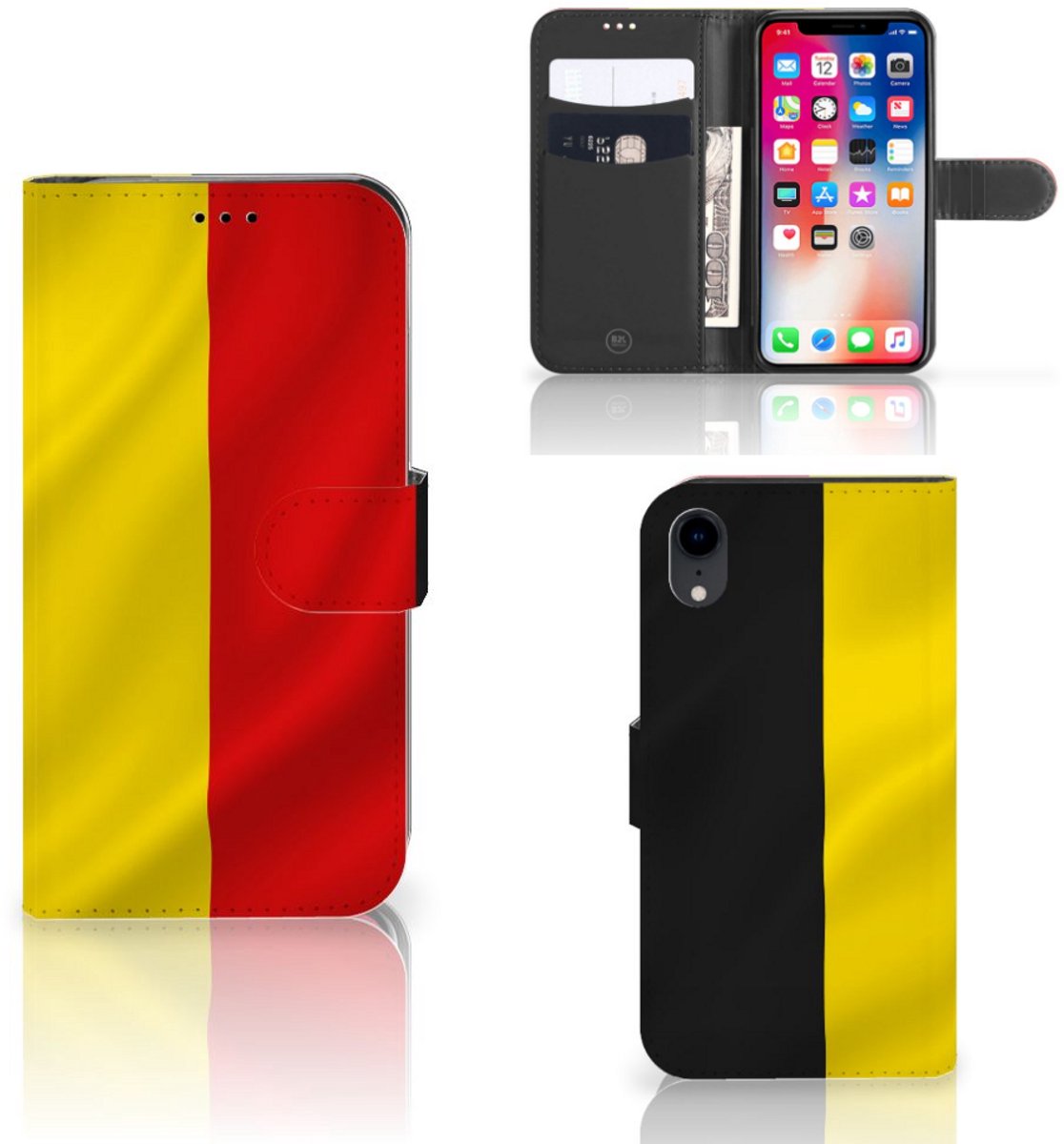 Apple iPhone Xr Bookstyle Case Belgische Vlag