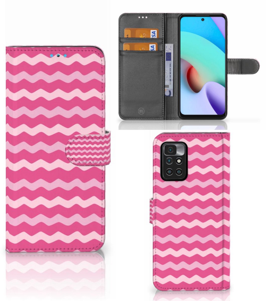 Xiaomi Redmi 10 Telefoon Hoesje Waves Pink