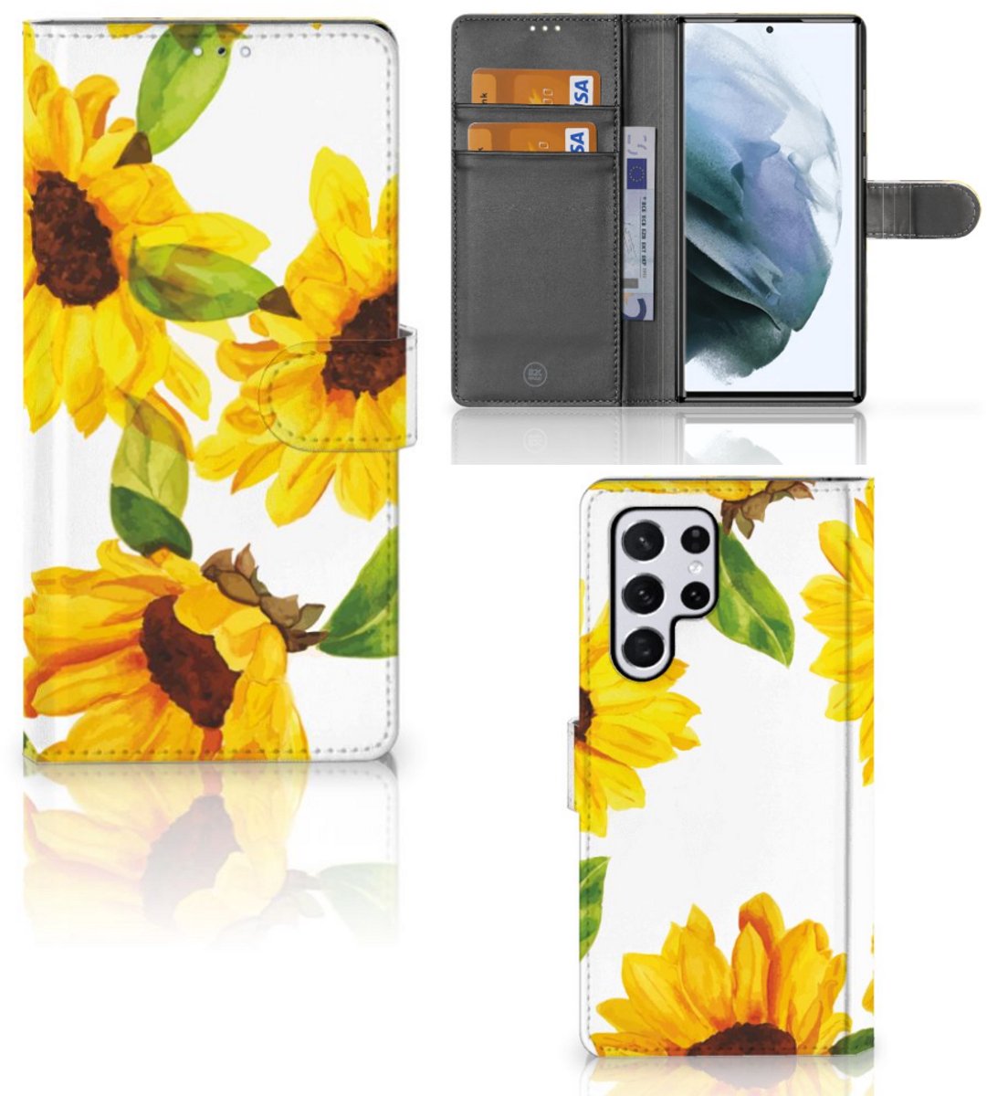 Hoesje voor Samsung Galaxy S22 Ultra Zonnebloemen