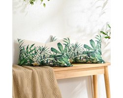 Waterdichte kussenslopen - Decoratieve hoezen - Buiten gebruik - Set van 2 - 30x50 cm - Baihua