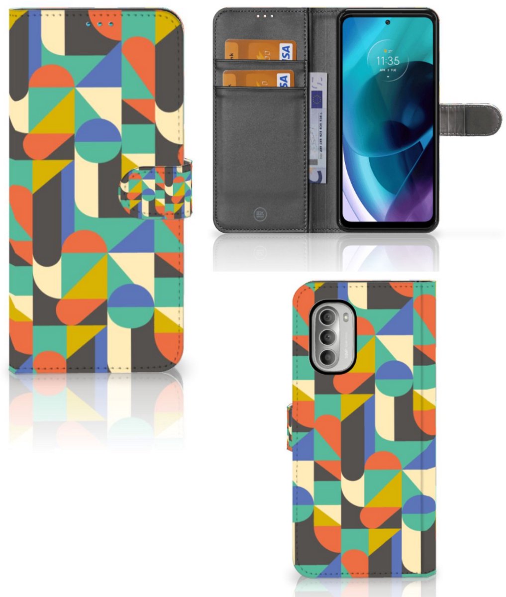 Motorola Moto G51 5G Telefoon Hoesje Funky Retro