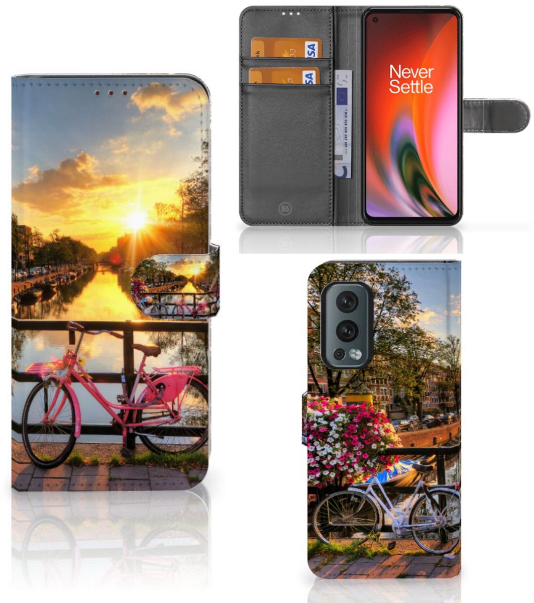 Boekhoesje voor OnePlus Nord 2 5G Flip Cover Amsterdamse Grachten