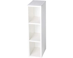 Puckdaddy Opbergplank Max - 19x30x97 cm, houten plank in wit passend bij ladekasten, vakkenplank voor commodes, verschoonplank voor het opbergen in de kinderkamer