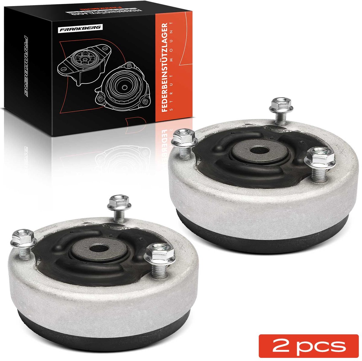 Frankberg 2x veerpootsteunlager voor BMW E60 E63 E65 E66 E67 2002-2010