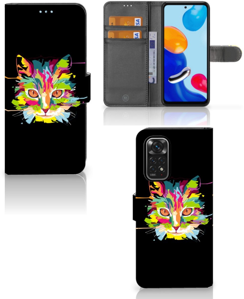 Xiaomi Redmi Note 11/11S Leuk Hoesje Cat Color