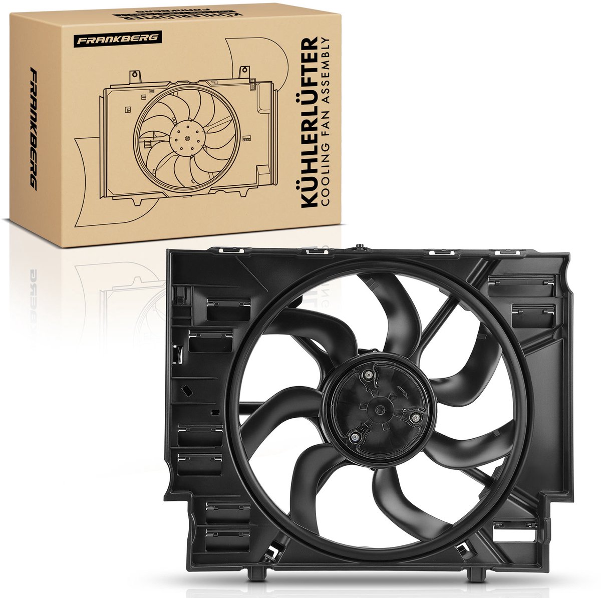 Frankberg 1x Koelventilator voor BMW 5er E60 Touring E61 6er E63