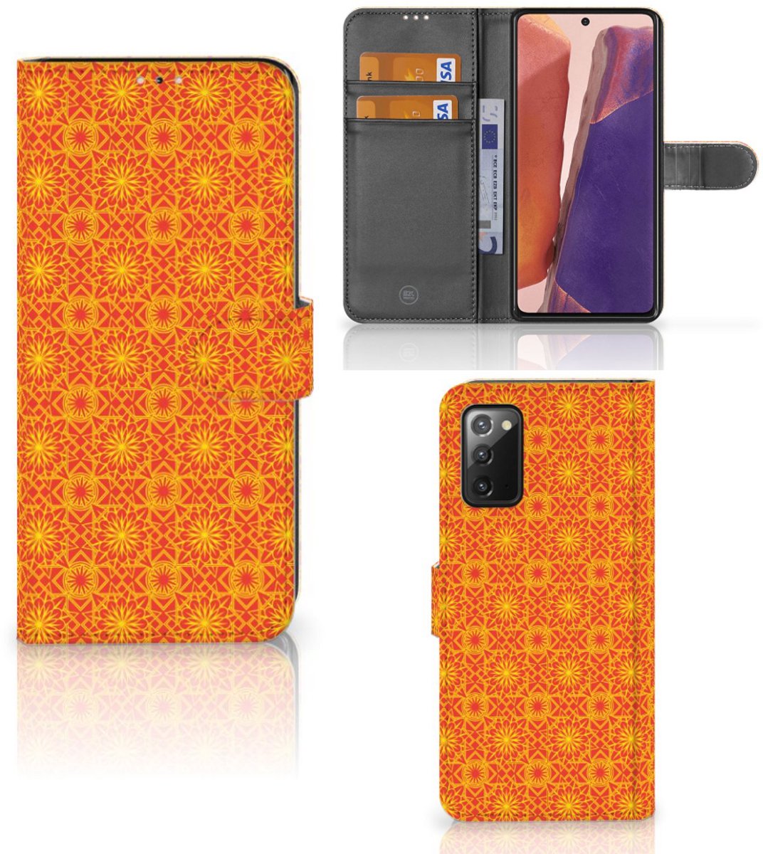 Samsung Galaxy Note 20 Telefoon Hoesje Batik Oranje