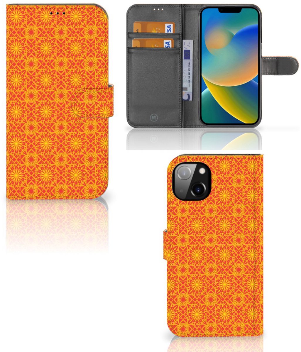 iPhone 14 Plus Telefoon Hoesje Batik Oranje