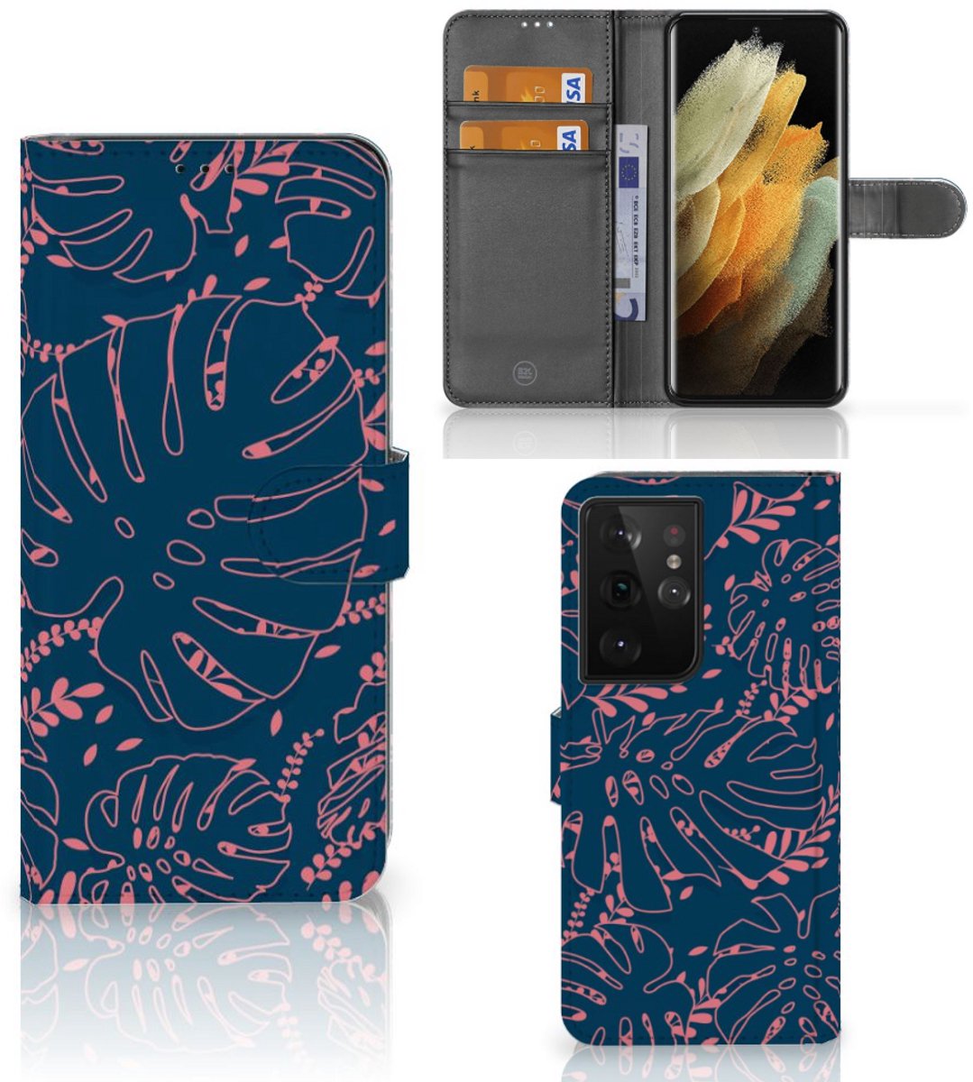 Samsung Galaxy S21 Ultra Hoesje Palm Leaves