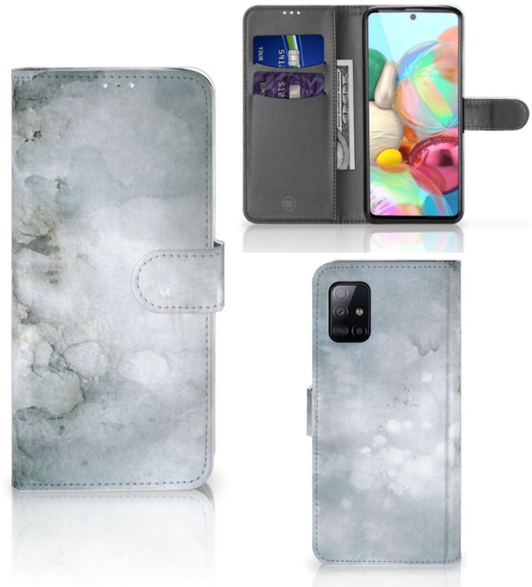 Hoesje Samsung Galaxy A71 Painting Grey