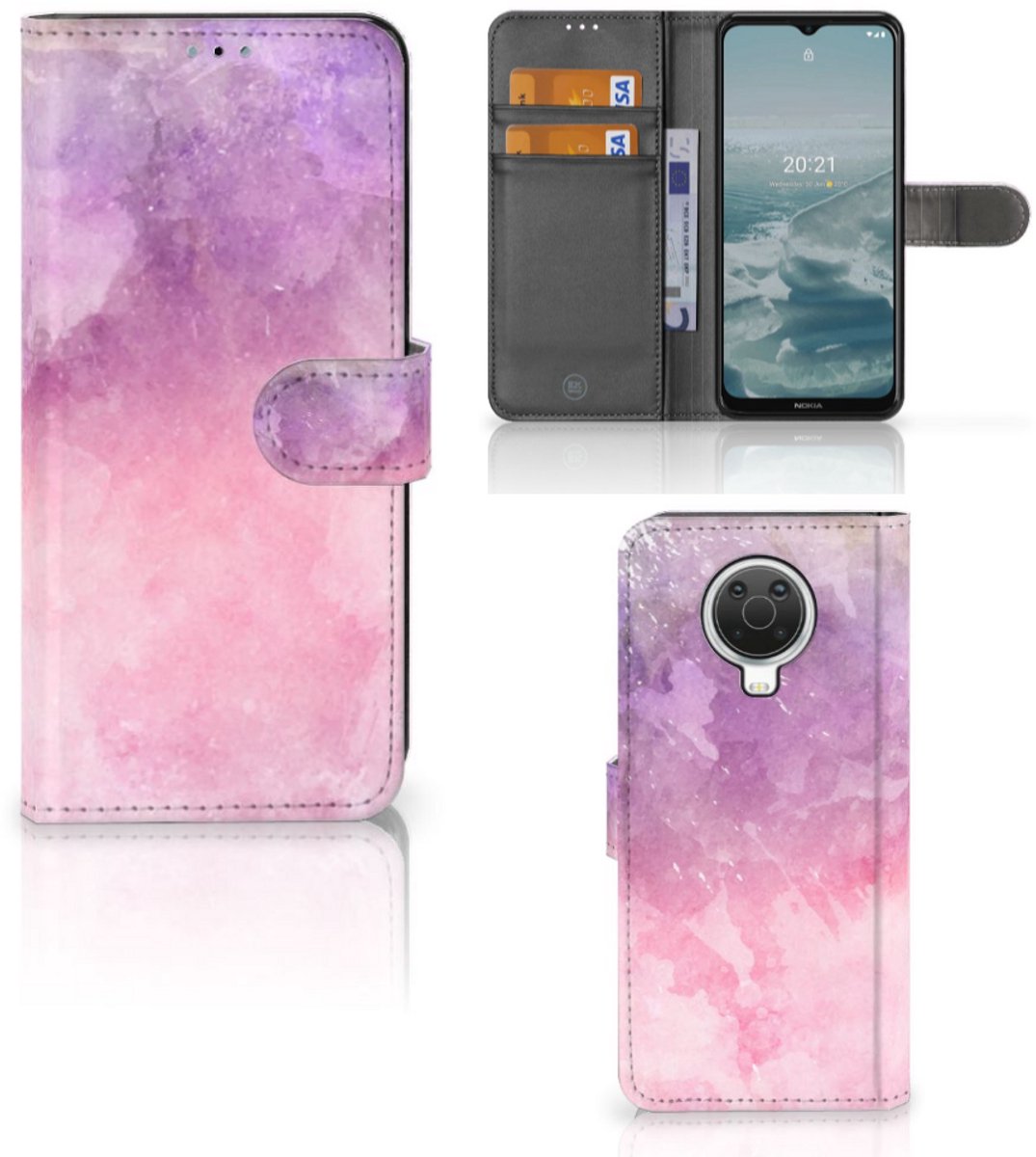 Hoesje Nokia G10 | G20 Pink Purple Paint