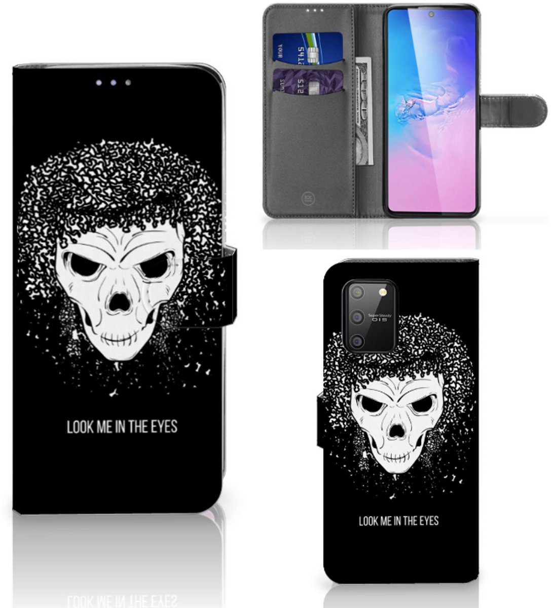 Telefoonhoesje met Naam Samsung S10 Lite Skull Hair
