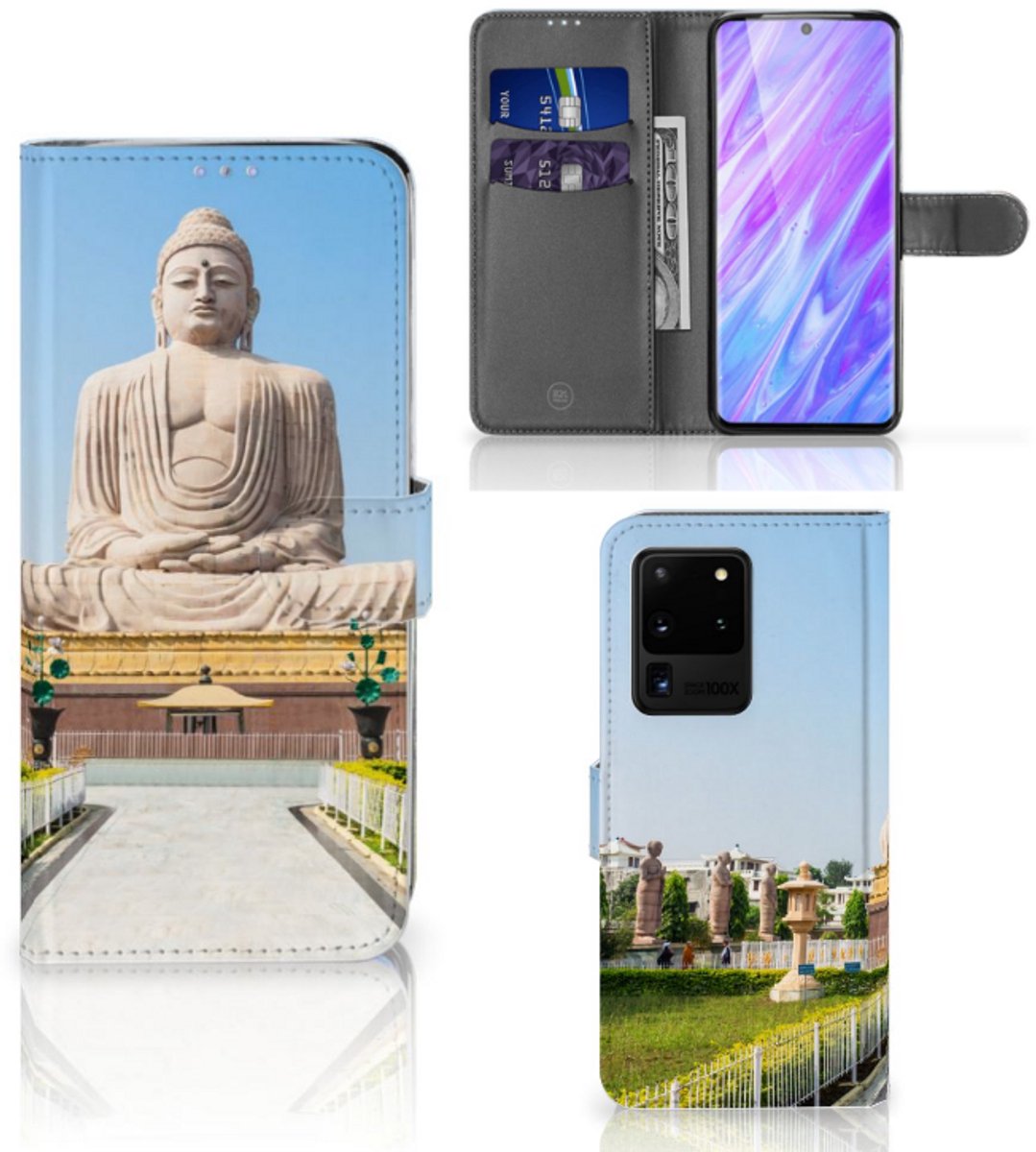 Boekhoesje voor Samsung Galaxy S20 Ultra Flip Cover Boeddha