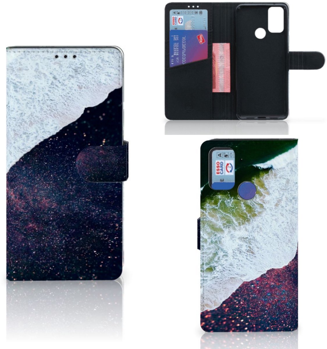 Alcatel 1S (2021) Book Case Sea in Space