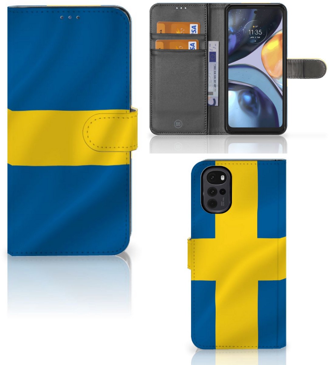 Motorola Moto G22 Bookstyle Case Zweden
