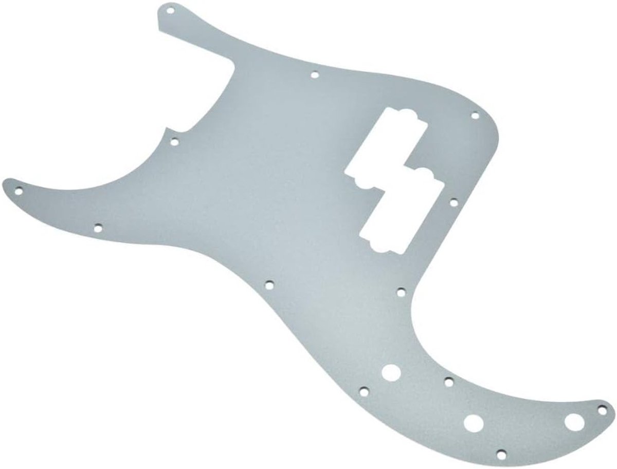 Matte Zilveren Aluminium Precision P Bass Pickguard - Anodized Scratch Plate voor USA/Mexico Precision P Bass, Perfecte Pasvorm en Duurzaam Design