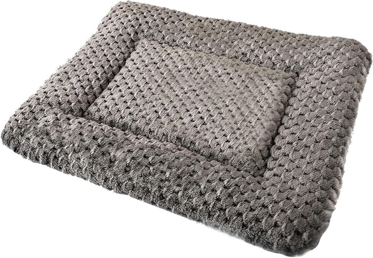Bedmat Kleine Dieren - Dierenmandje Warm - Comfortabel Slapen - Machinewasbaar Ontwerp - 33 x 22 cm - Zwart