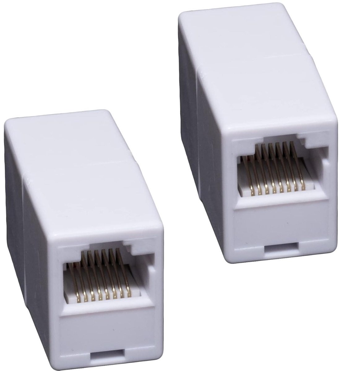 RJ45 LAN-connectoren - Netwerkkoppeling Kabel - Netwerkverbinding Maken - Opbouwmontage Set - 2 stuks - Wit