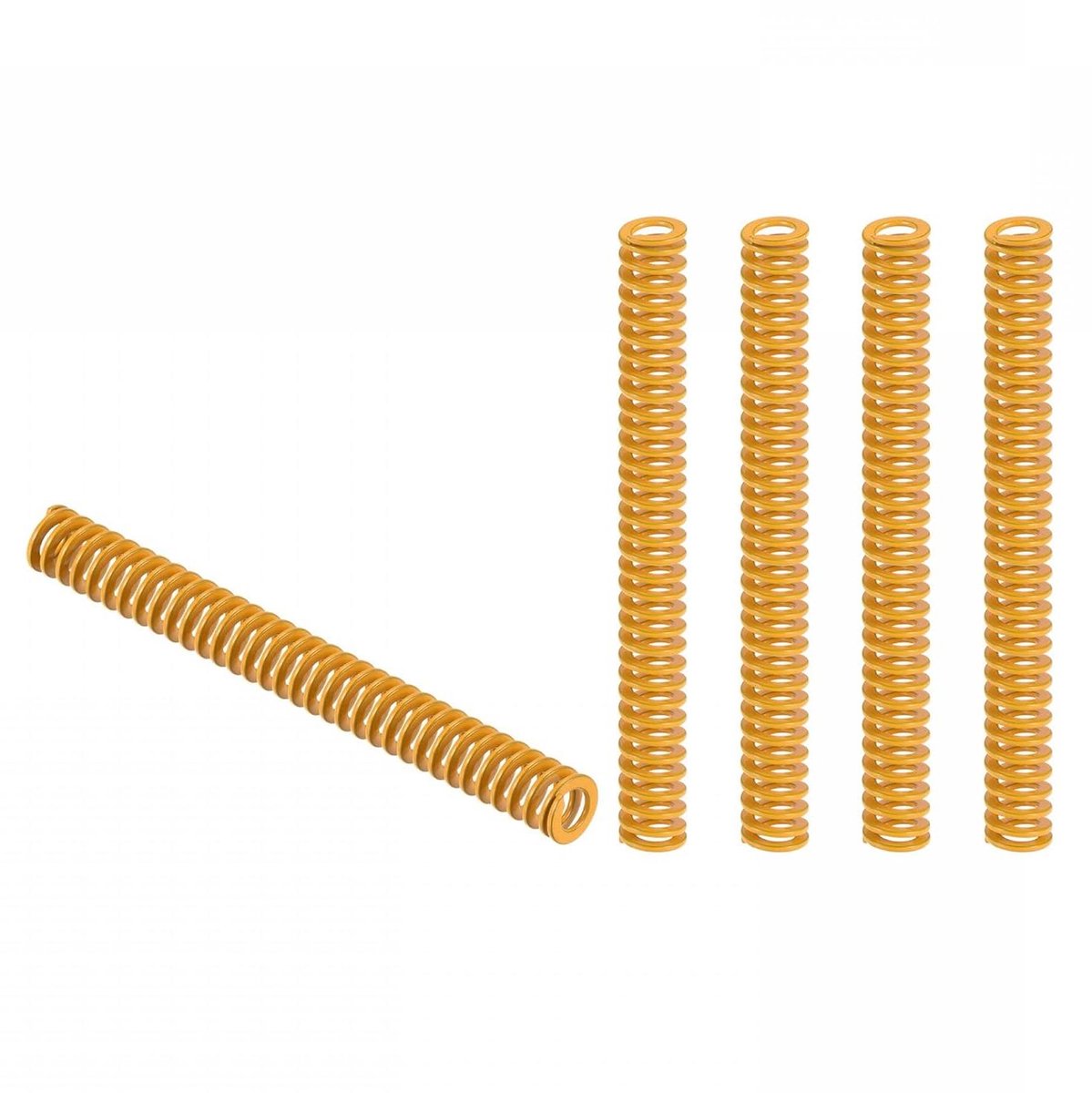 Drukveren Set - Gereedschapsveren Spoelveren - 3D Printer Onderdelen - Rechthoekige Dwarsdoorsnede - 8mm Buitendiameter 70mm Lengte - Geel