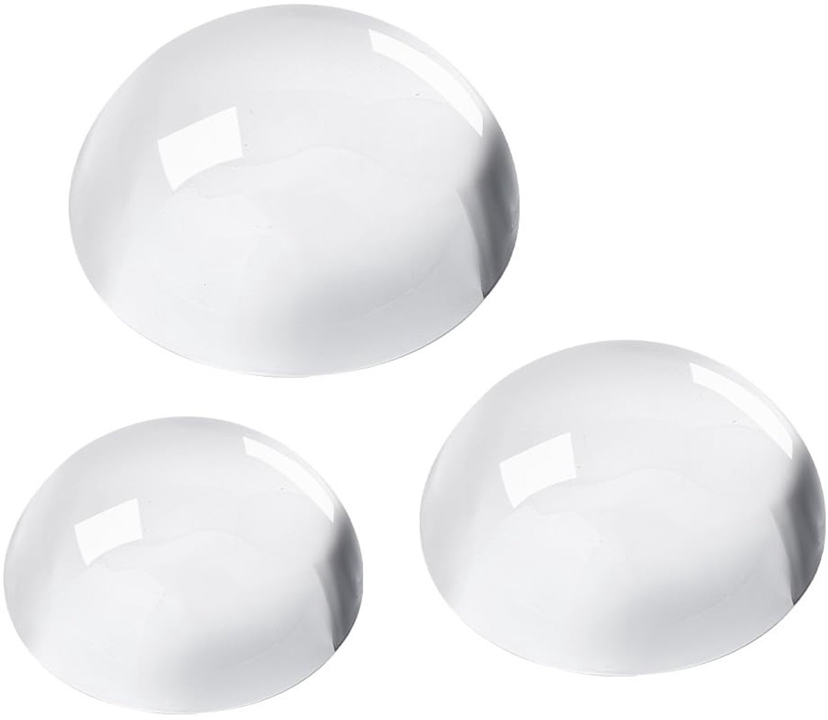 Cosensi - Crystal Dome Paperweight - Glazen Paperweight - Elegante kantooraccessoire - 3-delige set - Desk decoratie - Perfect voor lezen en kantoor