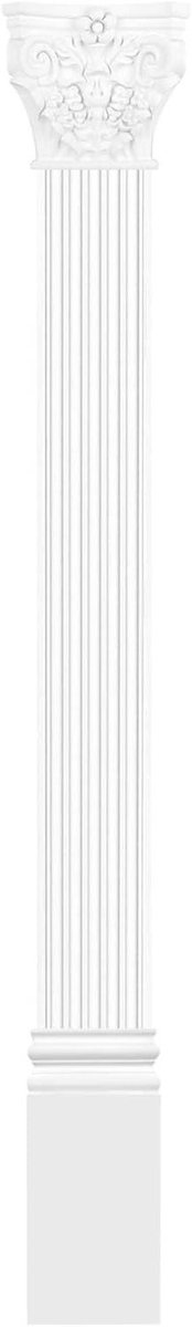 Pilaster 180x25mm | wandreliëf stucwerk van PU - schokbestendig | Perfect D1522 klassiek Complete set