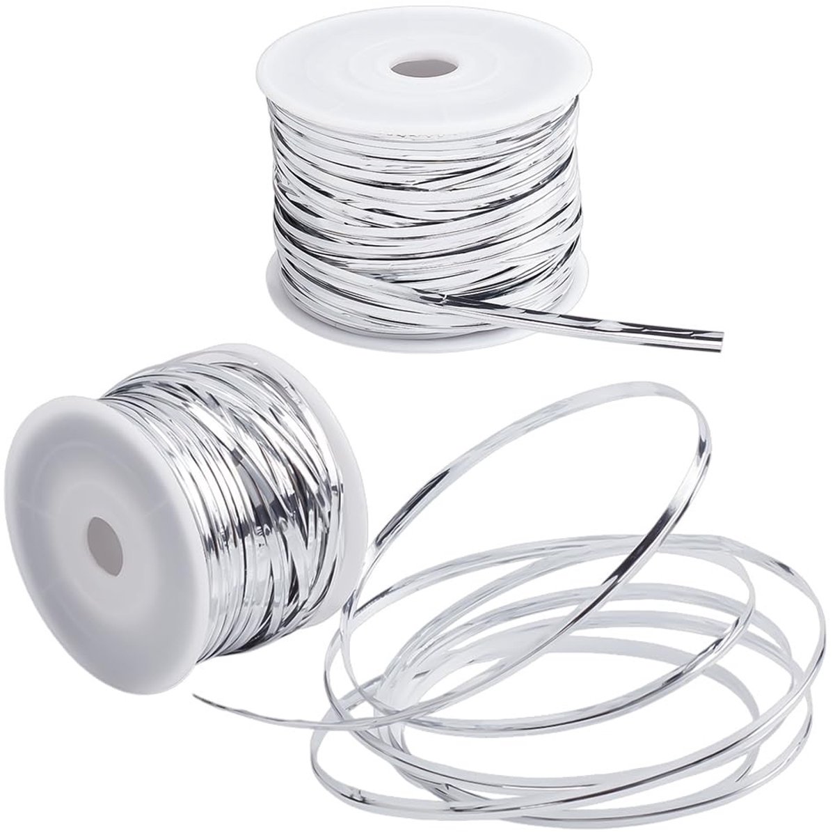 Cosensi - Holografische Verpakking Clips - Creatieve Decoratie - 100 Meter - Zilver - Handig voor Knutselen - Perfect voor Feestjes