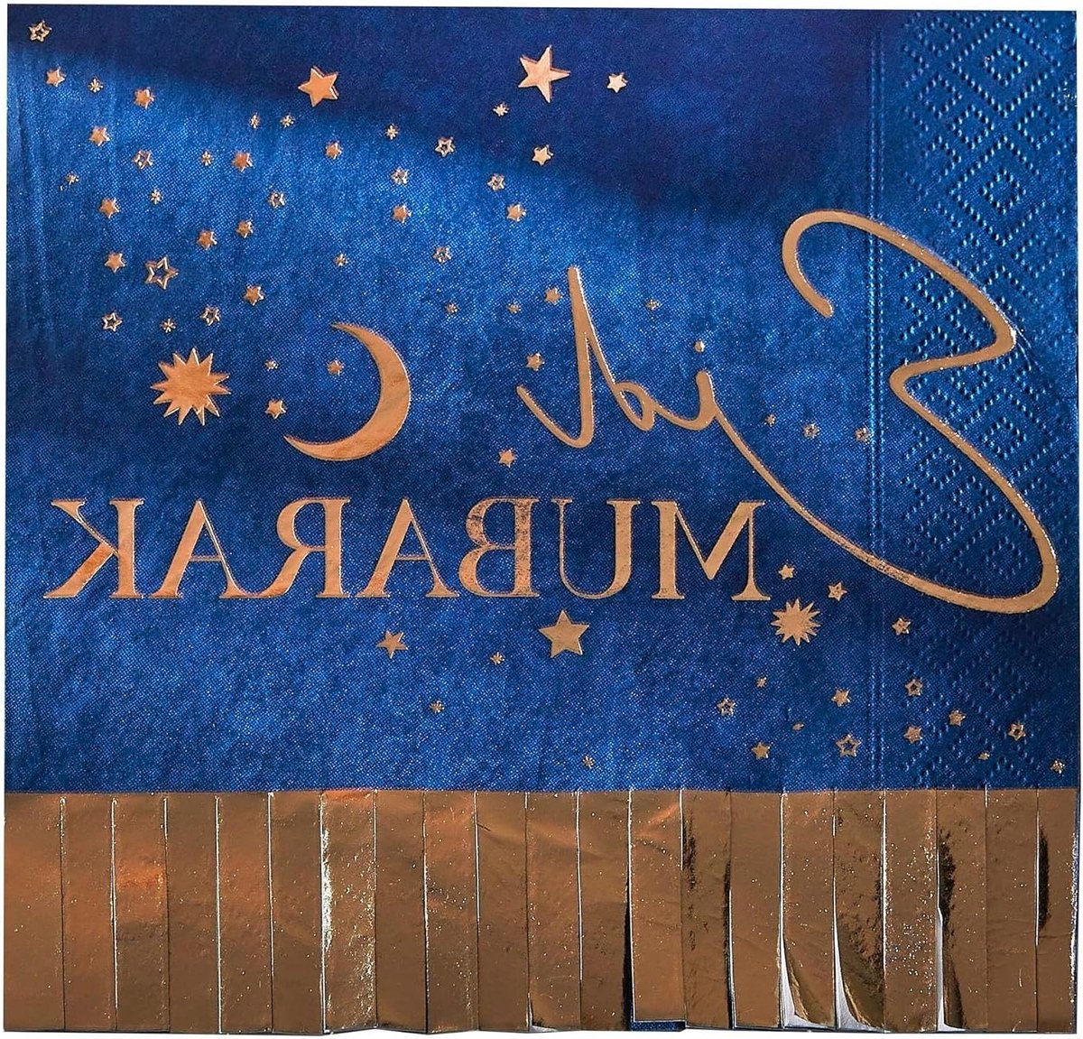 Servetten - Papieren servetten - Eid versieren - Franje design - 16 stuks - Blauw