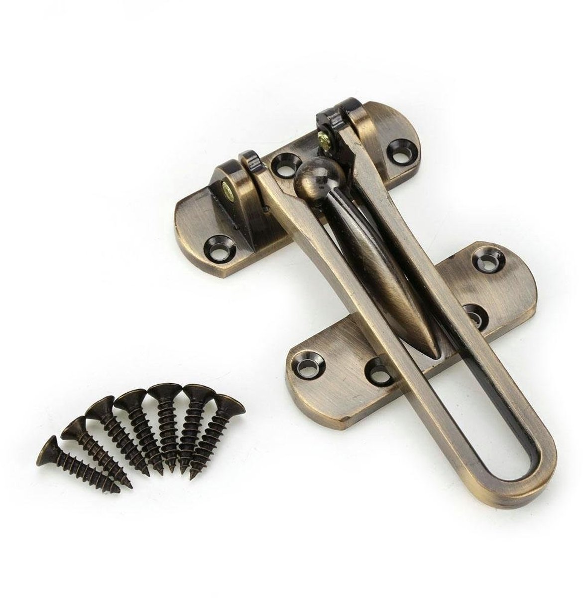 aladdien - Zinc Alloy Clasp - Veiligheidsketting - Robuuste deur- en kastslot - Zilver - Snap Lock - Extra beveiliging - Geschikt voor woningen, app..