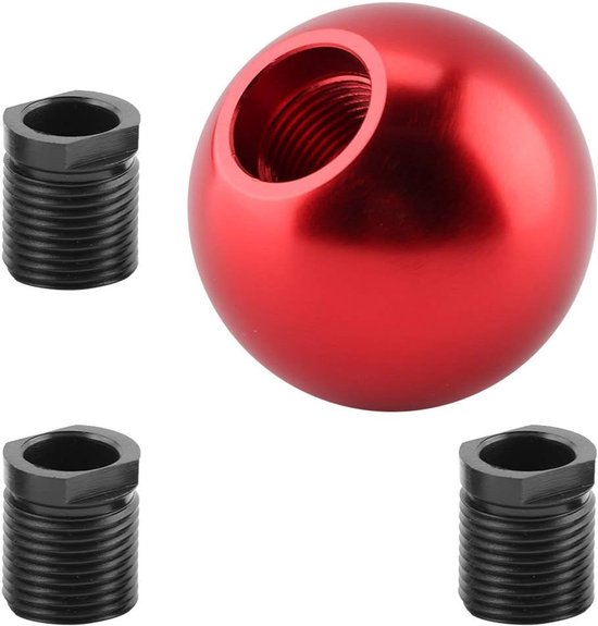 Schakelknop Auto - Versnellingspookkop Handmatig - Versnellingen Wisselen - Universele Handmatige Montage - Ronde Bal Vorm - Rood — afbeelding 4