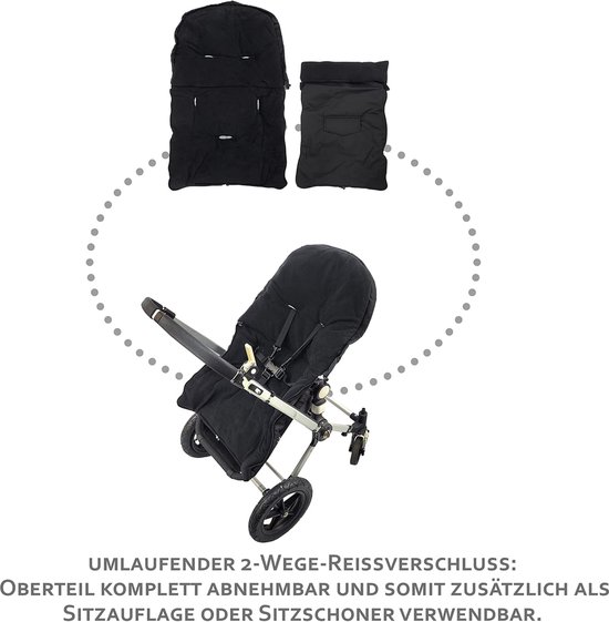 Wintervoetenzak - Voetenzak kinderwagen - Baby warm houden - Water- en vuilafstotend - 90 cm - Olijfgroen — afbeelding 3