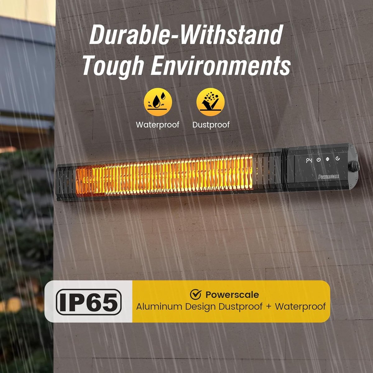 Infrarood Warmtestraler - Buitenverwarming Terras - Snel Buiten Opwarmen - Verwarmt in 25 seconden - 8763 cm met standaard - Zwart – foto 3