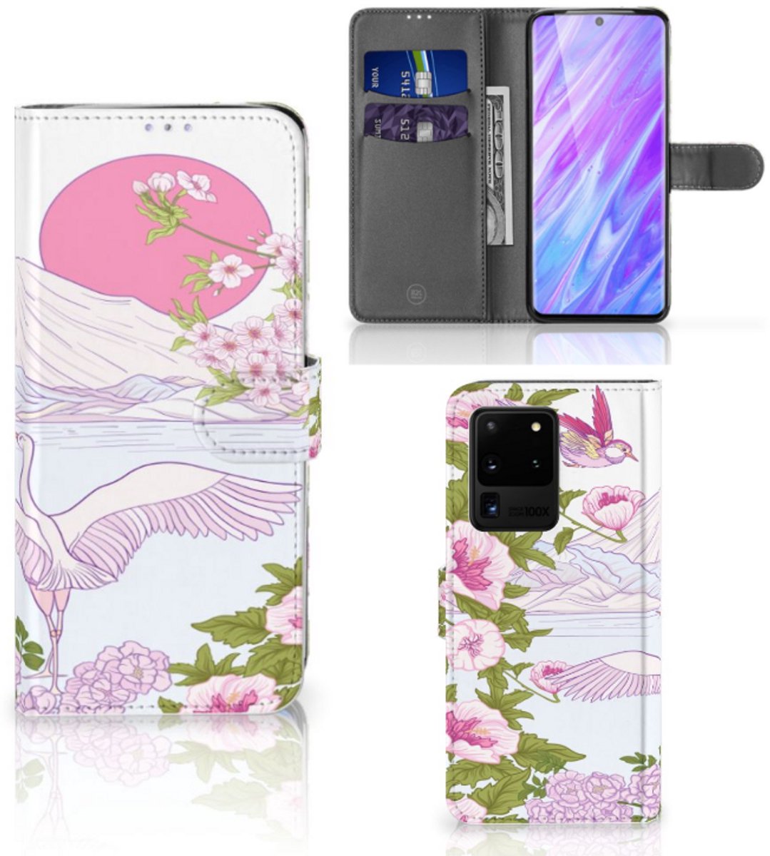 Samsung Galaxy S20 Ultra Telefoonhoesje met Pasjes Bird Standing