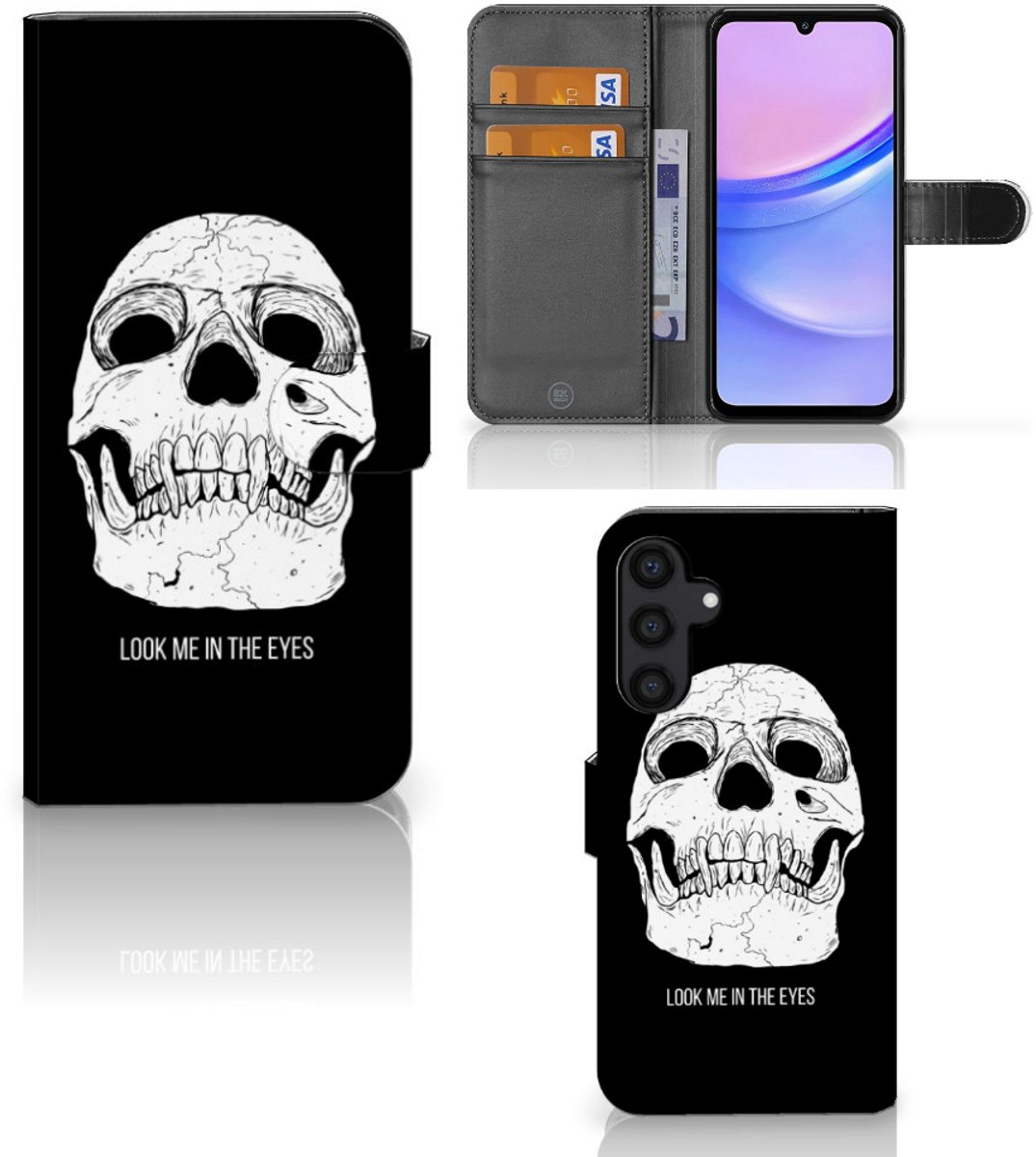 Telefoonhoesje met Naam Samsung Galaxy A15 Skull Eyes